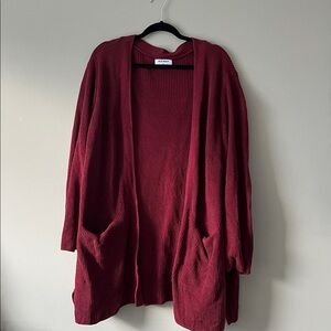 Red Sweater Cardigan